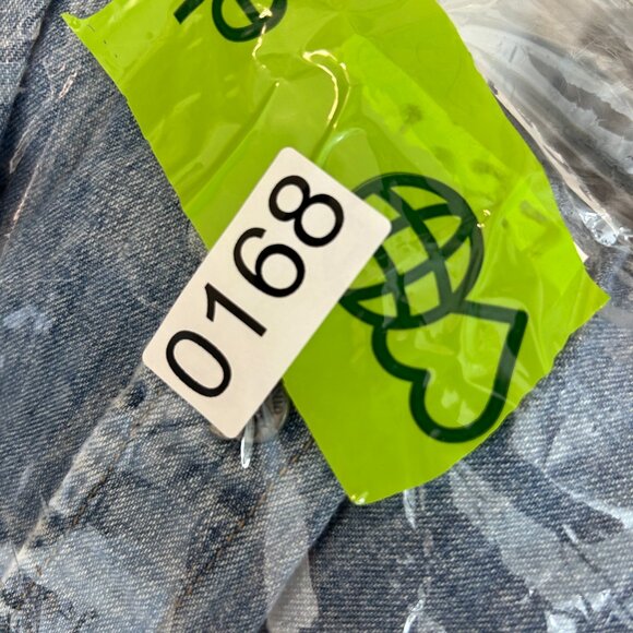 CK Calvin Klein Mens Denim Shirt Small Blue Logo y2K 90s vintage button up layer - Picture 10 of 11